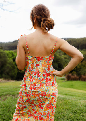 The Flora Cowl Cami Bloom